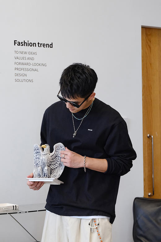 徐太浪260g微弹透气纯棉套头卫衣男2025新款春秋休闲内搭打底上衣 商品图4