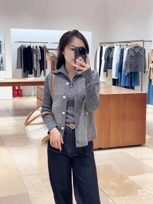 82-2 排他性独家圆正 真正原材原扣 香风 进口花纱 真丝羊毛羊绒 针织背心/开衫外套 仅此一批 商品图5