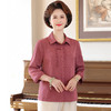 W613-2562-95-158中老年人夏装真丝上衣女新中式妈妈夏季洋气衬衫 商品缩略图3