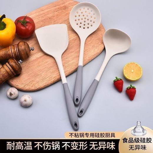 【食品级硅胶铲子】不粘锅锅铲 耐高温硅胶铲子护锅 家用炒菜铲汤勺  商品图2