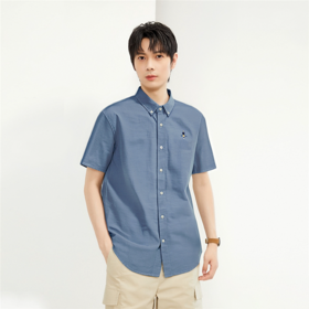 佐丹奴男装25年新款【蔚蓝经典系列】短袖衬衫01045243