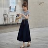 FY2587时尚休闲套装女2025夏季新款超火一整套条纹T恤休闲半身裙两件套 商品缩略图2