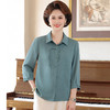 W613-2562-95-158中老年人夏装真丝上衣女新中式妈妈夏季洋气衬衫 商品缩略图2