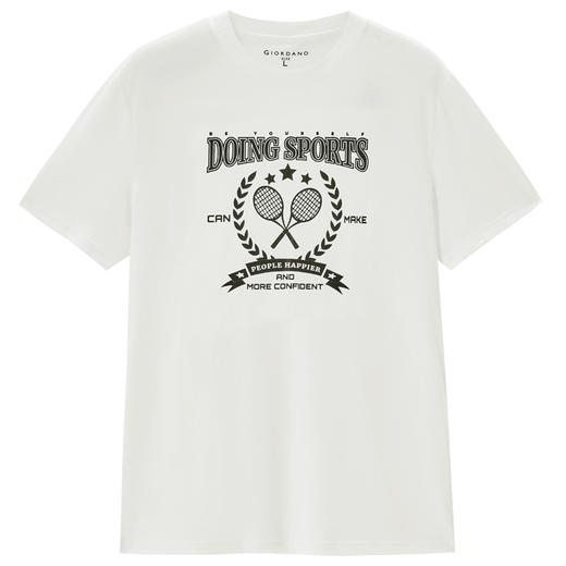 佐丹奴男装纯棉印花圆领针织短袖T恤13094208 商品图5