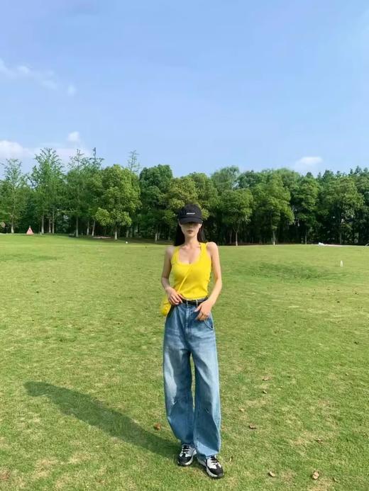 JN*25早秋弯刀宽松阔腿牛仔裤 商品图11