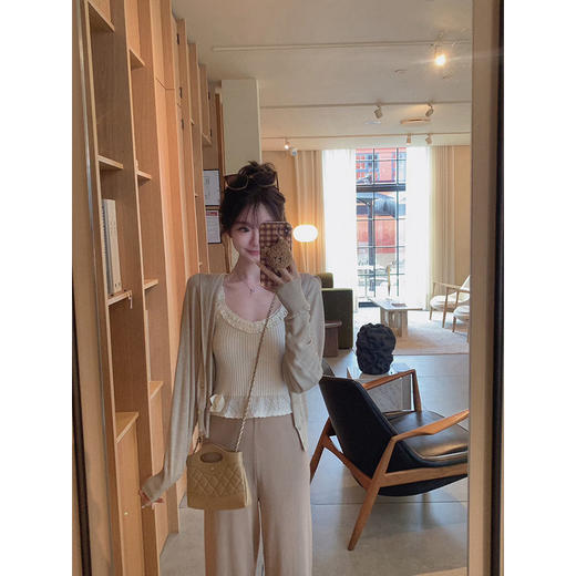 金蘑菇菇 早秋通勤公式｜高级灰针织阔腿裤，搭毛衣/针织衫绝配 商品图2