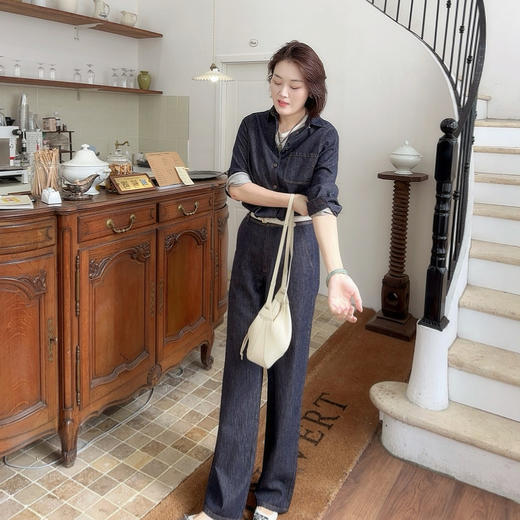 （老板自留超软麻牛仔）火桐hooton2025秋季新款 亚麻牛仔套装 商品图1