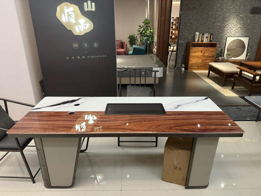 C09彩晶岩熊猫白拼色茶台/A509-C09-CJ 商品图1