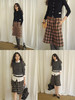 【8/6新品】素舶羊毛薄呢格纹直筒中裤 搭配神器/送木珠挂饰 商品缩略图3