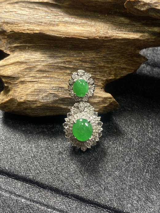 【FC0105】18K镶嵌翡翠绿蛋吊坠  种好色阳 玉质细腻 款式精美 商品图3