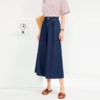 佐丹奴裙子女装纯棉薄牛仔半松紧腰阔腿七分裙裤 13425303 商品缩略图1