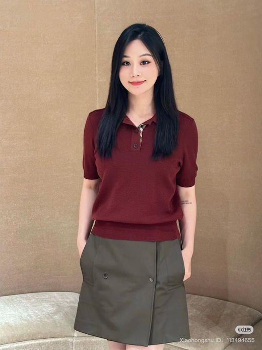 82-1 独家圆正 又年轻干练 显贵高级 BBR精纺羊毛 女款翻领polo衫 好穿cry 商品图14