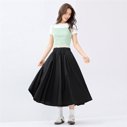 佐丹奴女装大裙摆松紧腰梭织半身裙13465213 商品图5