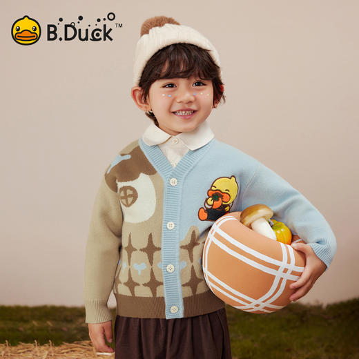B.Duck小黄鸭童装春秋开衫针织衫90-130 BF3612006 商品图0