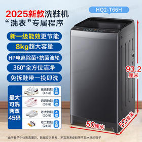 海尔（Haier）洗鞋机全自动刷鞋洗袜子机小型家用宿舍迷你懒人神器 洗脱一体专业洗鞋机 一投即洗免拆鞋带 【新上款 8kg大容量 一键速洗】 T66H