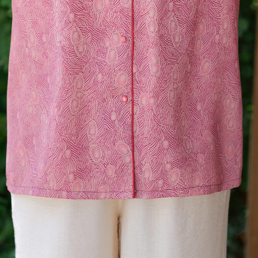 奶奶夏装短袖中老年人衬衫女妈妈花色衬衣洋气小衫夏季衣服婆婆妈 商品图3