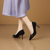 【预售5天】黑色编织尖头职业高跟鞋女秋季新款细跟单鞋浅口女鞋HY&H3700 商品缩略图3
