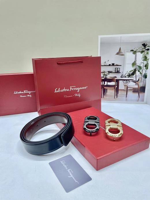 D080204新款双面可用+2个扣头皮带腰带男士腰带 商品图10