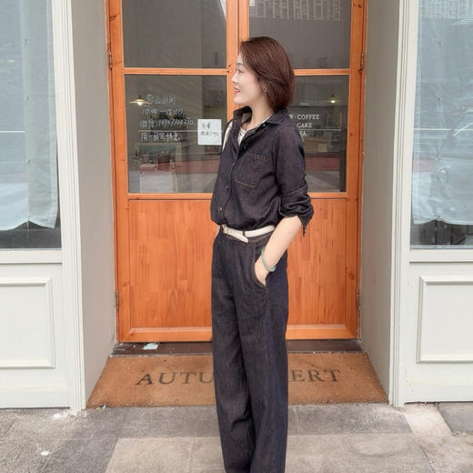 （老板自留超软麻牛仔）火桐hooton2025秋季新款 亚麻牛仔套装 商品图4