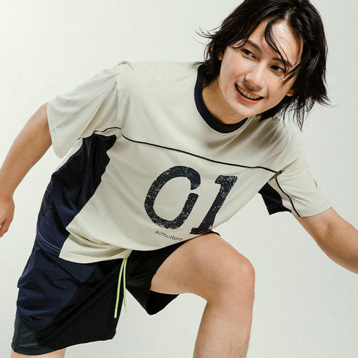 【出游季特惠】ACMEITEM爱棵米-拼接数字运动T恤GAG3440607C 商品图3