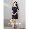 【周末秒杀】熙世界复古撞色文艺POLO裙透气25春夏新款套头中长款直筒连衣裙 商品缩略图2