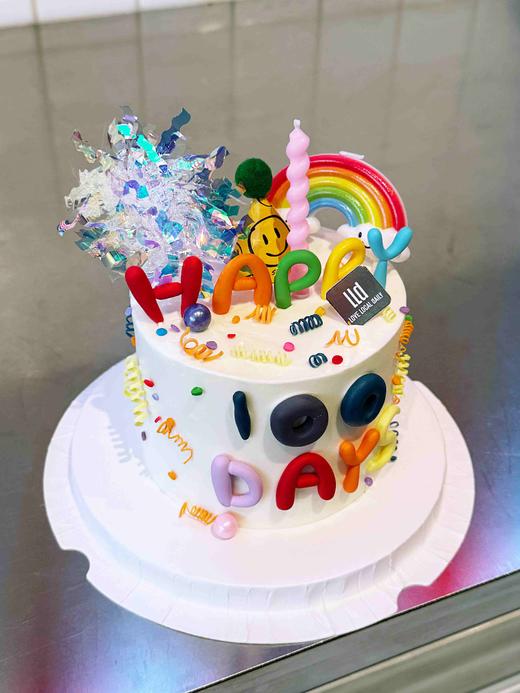 happy100days百天快乐【更改数字要备注哦】 · 奶油蛋糕 商品图1