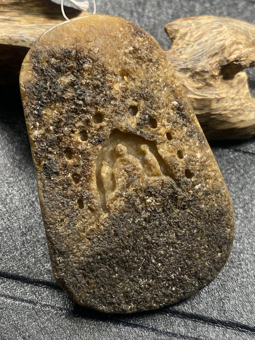 【FC0099】翡翠黄翡悟道挂件  庄厚大气 原皮特色 雕工精美 商品图3