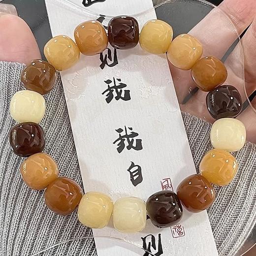 天然菩提根手串 【捡漏！26.9抢！】粉紫温柔风💜天然菩提根手串，老师傅精工打磨，每颗都是匠心之作✨女生必备文玩小心机！ 商品图11