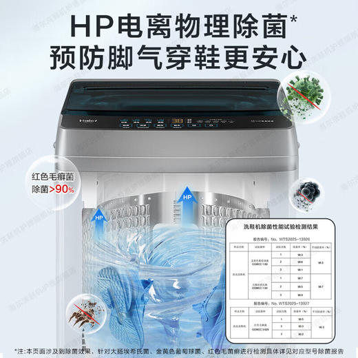 海尔（Haier）洗衣洗鞋机全自动洗脱水一体刷鞋机家用大容量一级能效懒人洗鞋神器 洗袜子地垫 一投即洗免拆鞋带 【新品】8kg大容量速洗洗2-6双 T565 商品图4