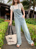 <曾小咸推荐>盐系复古减龄牛仔背带裤 日常219.99 立减120 秒杀99.99！ 商品缩略图8
