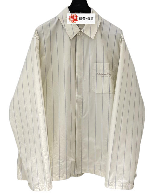 男款logo刺绣条纹长袖衬衣010 商品图0