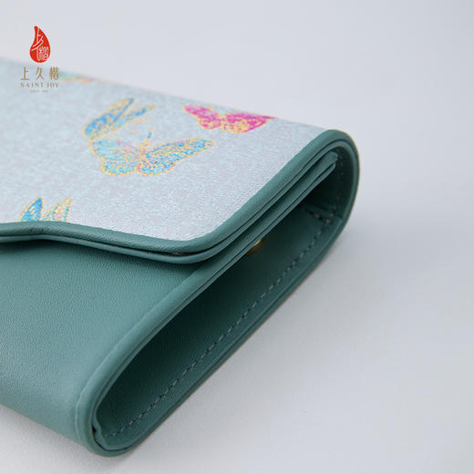SAINTJOY/上久楷 新中式宋锦女士手包 晴春蝶戏图 BWS25B0301 商品图2