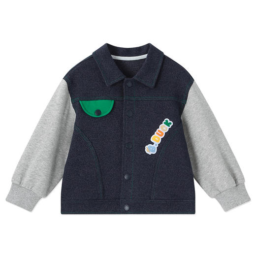 B.Duck小黄鸭童装春秋仿牛仔夹克外套90-130 BF3607001 商品图3