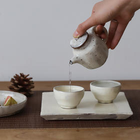 中国 胡文杰 茶道具茶壶茶杯 化妆土小杯 开片纹路鲜明 铁点丰富