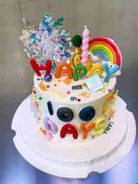 happy100days百天快乐【更改数字要备注哦】 · 奶油蛋糕