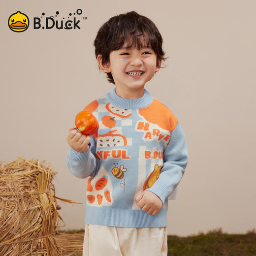 B.Duck小黄鸭童装春秋内搭打底衫针织衫90-130 BF3612002 商品图0