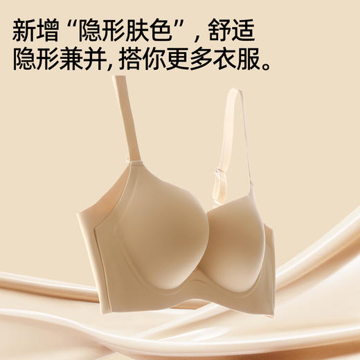熳洁儿 新品粉底液隐形内衣光面无痕性感深U小胸聚拢文胸20761537 商品图4