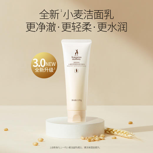 【保湿洁颜】深彻净污垢 双重保湿成分 洗后不干绷 小麦胚芽臻源保湿洁面乳120g 商品图4