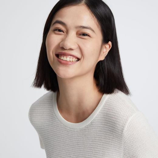 2楼素然羊毛尼龙横机小圆领短袖T恤吊牌价995 商品图2