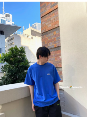 W.D 情侣款 宽松廓形 高克重小标圆领T恤 TX579