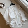 卷卷紫V领棉麻衬衫｜面料舒适，亲肤透气 商品缩略图4