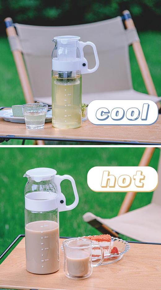 【云粉节】10楼 怡万家 进口汉白玉耐热玻璃冷水壶自带茶漏1300ML    吊牌价118元  活动价79元 商品图1