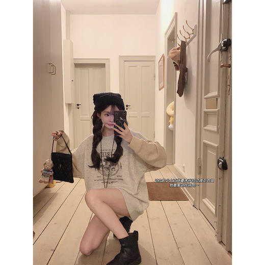 金蘑菇菇 少女百货店 早秋卫衣/百搭宽松减龄卫衣 商品图1