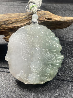 【FC0091】翡翠一念之间挂件  特色件  俏色巧雕 一念成佛一念成魔