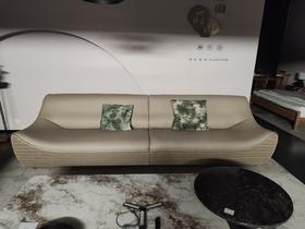 花织靠背皮沙发/F680