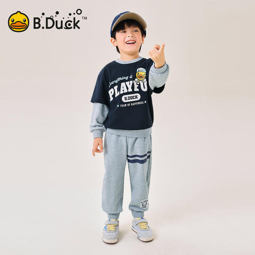 【套装】B.Duck小黄鸭童装春秋学院风外服套装105-150 BF3681081 商品图0
