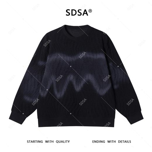 9525SDSA秋季新款男士痞帅潮牌撞色简约立体套头圆领卫衣轻奢宽松上衣 商品图1