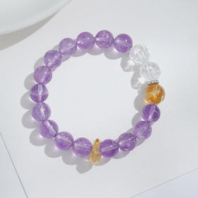 Winy s925银紫月精灵手链搭配水晶紫晶配证书送女友闺蜜节日生日礼物