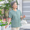 奶奶夏装短袖中老年人衬衫女妈妈花色衬衣洋气小衫夏季衣服婆婆妈 商品缩略图1