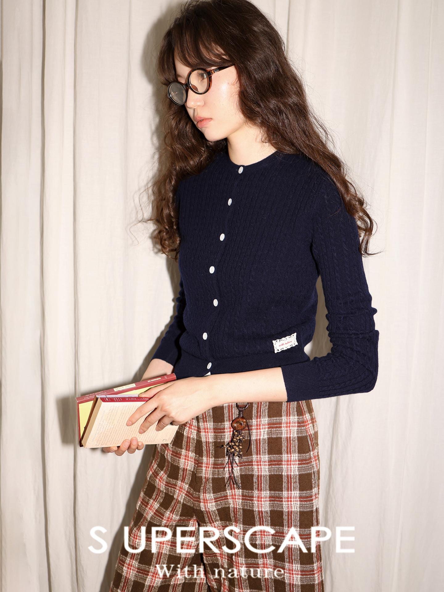 【8/6新品】素舶百搭显瘦小绞花羊毛蕾丝刺绣标针织开衫